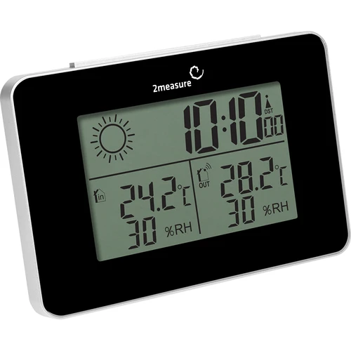 Meteostanice RCC – elektronická, bezdrátová, podsvícený senzor, černá - 3