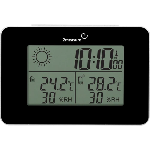 Meteostanice RCC – elektronická, bezdrátová, podsvícený senzor, černá - 2