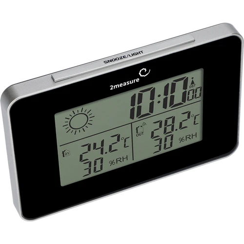 Meteostanice RCC – elektronická, bezdrátová, podsvícený senzor, černá - 4