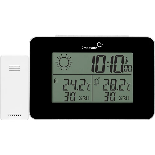 Meteostanice RCC – elektronická, bezdrátová, podsvícený senzor, černá - 6