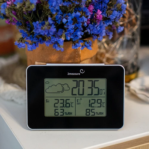 Meteostanice RCC – elektronická, bezdrátová, podsvícený senzor, černá - 13