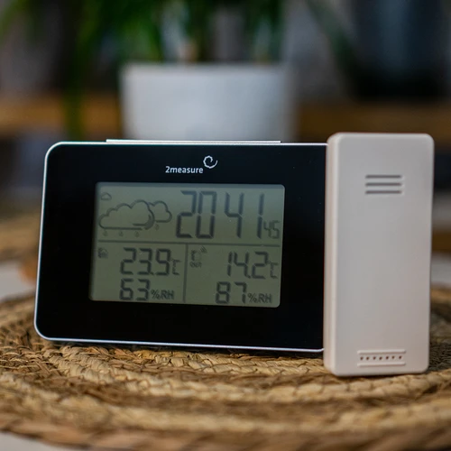 Meteostanice RCC – elektronická, bezdrátová, podsvícený senzor, černá - 17