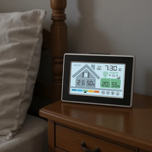Meteostanice značky Soens – elektronická, s bezdrátovým venkovním čidlem - 7