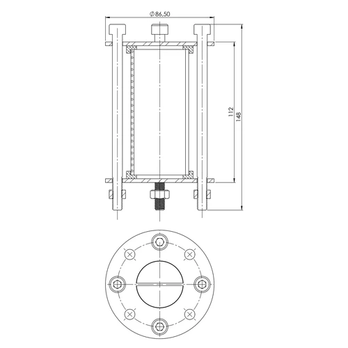 Modul destilátoru - průhled - fi 48,3mm délka 100mm - 7