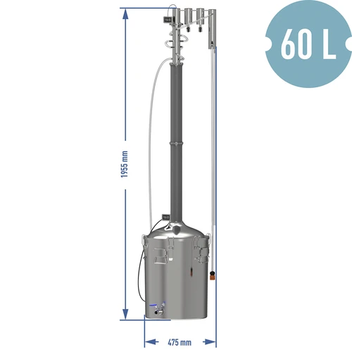 Modulární destilátor Convex elektrický 60 L - Perun XXL - 16