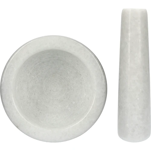 Mramorový kuchyňský hmoždíř, bílý, fi 10 cm - 5