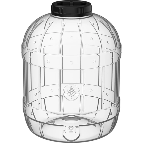 Nerozbitná, multifunkční sklenice s černým víčkem, 15L