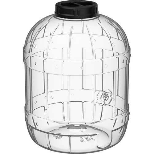 Nerozbitná, multifunkční sklenice s černým víčkem, 15L - 2