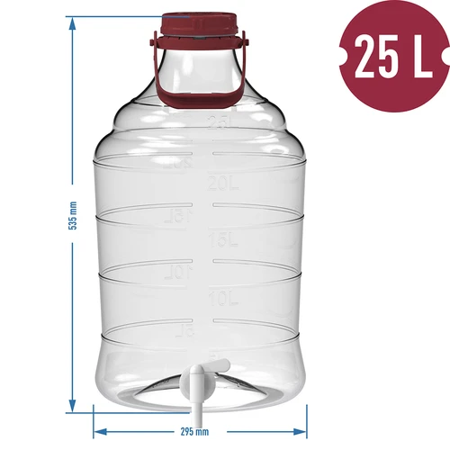 Nerozbitný balón 25 L s držadlem a kohoutkem - 12
