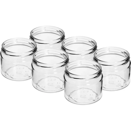 Nízká sklenice 330ml - s barevným víčkem fi 82/6, 6ks. - 3