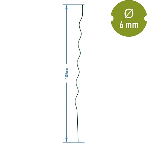Ocelová spirálová tyčka 1,50m x 6mm - 2