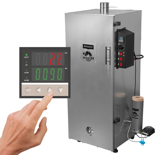 Ocelová udírna dragON 220 L – s digitálním regulátorem