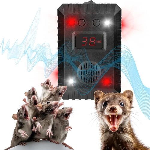 Odpuzovač kun a hlodavců do aut i do místností (ultrazvuk + LED) - 16