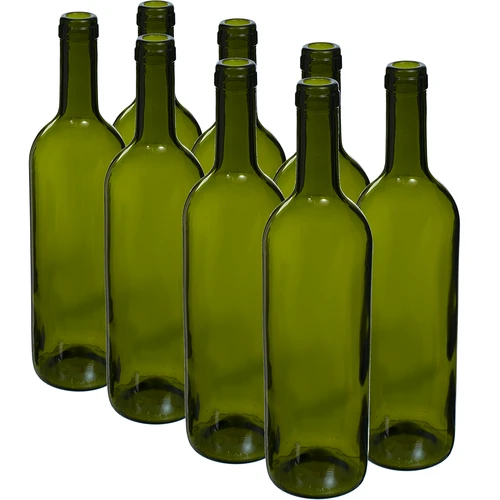 Olivová láhev na víno 0,75 L - balení 8 ks