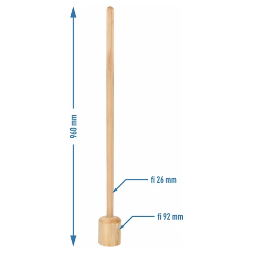Palička / Tlouček na zelí dřevěný velký 100 cm - 3