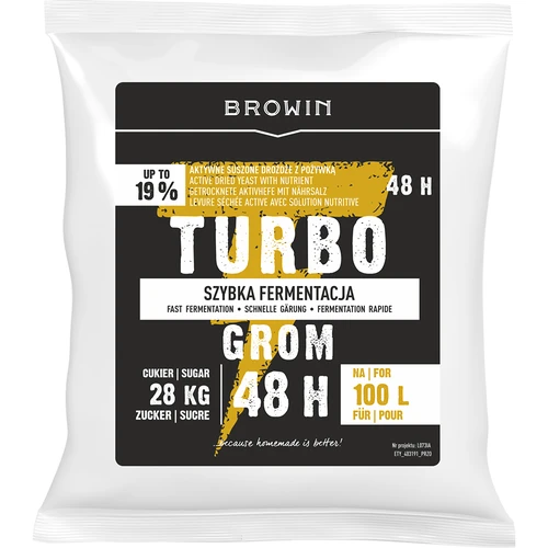 Palírenské kvasnice Turbo Grom 48h 100L