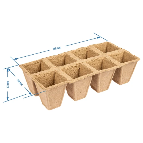 Papírové květináče 6 x 6 x 6, sada 5 ks. - 4