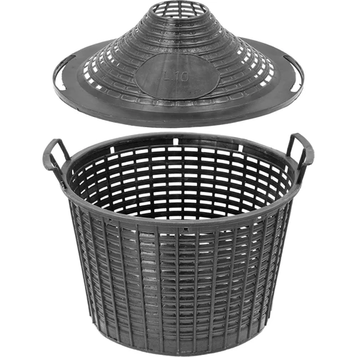 Plastový zahradní koš s víkem pro demižon 10 l - 2
