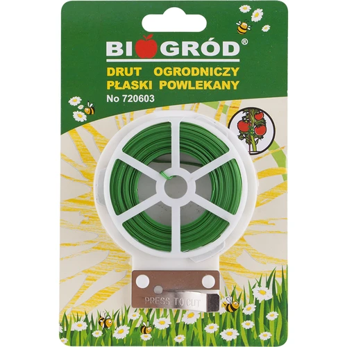 Plochý zahradní drát, potažený PVC 50m x 2mm - 3