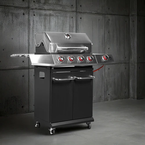 Plynový gril dragON BBQ101, 11,7 kW, černo-stříbrný - 4