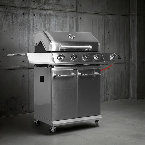 Plynový gril dragON BBQ201, 18,8 kW, stříbrný - 4
