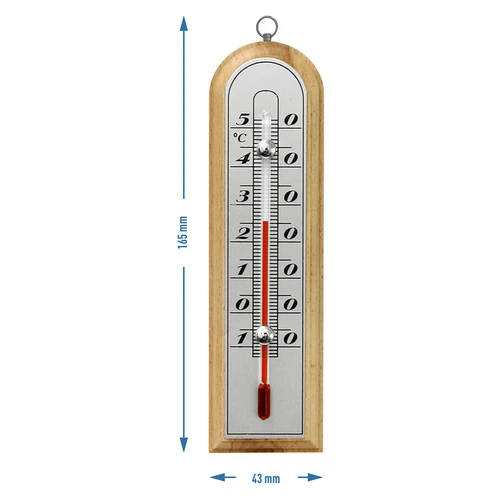 Pokojový teploměr se stříbrnou stupnicí (-10°C do +50°C) 16cm mix - 3