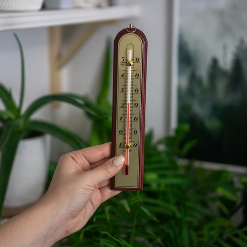 Pokojový teploměr se zlatou stupnicí (-10°C do +50°C) 22cm, mix - 3