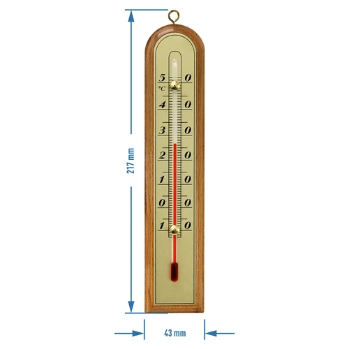 Pokojový teploměr se zlatou stupnicí (-10°C do +50°C) 22cm, mix - 2