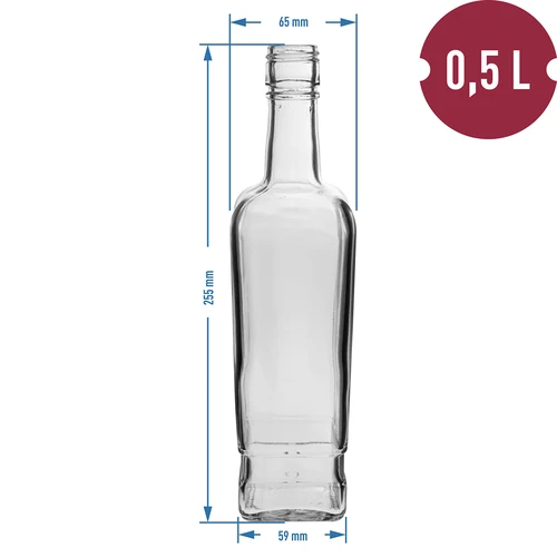Principální láhev 500 ml s uzávěrem, 6 ks - 6