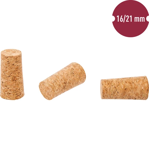 Přírodní kuželový korek fi16/21mm - aglomerovaný - 100ks - 2
