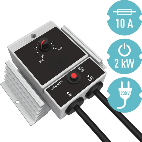 Regulátor výkonu topného tělesa, do 2 kW - 3