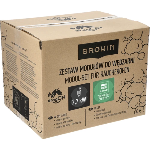 Sada modulů s digitálním termostatem - dragON 2,7 kW, pro zahradní udírny - 11