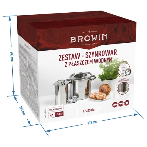 Sada s vodním pláštěm - šunkovar 1,5 kg + hrnec - 16