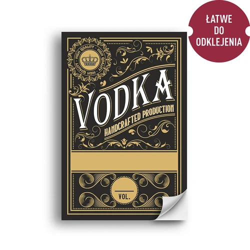 Samolepicí etikety 60x90 mm na lahve, vodku, 3 vzory 20 ks. - 6
