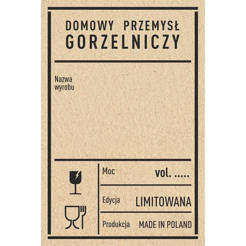 Samolepicí štítky 60x90 mm na lahve, vodku, PRL, 20 ks