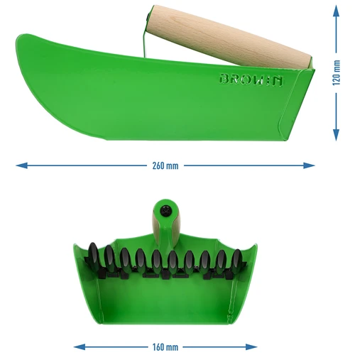 Sběrač na drobné ovoce, kovový zelený - 9