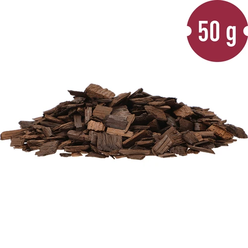 Silně opékané dubové vločky pro aromatizaci alkoholů (whisky, bourbon, brandy, koňak, pivo), 50 g - 4
