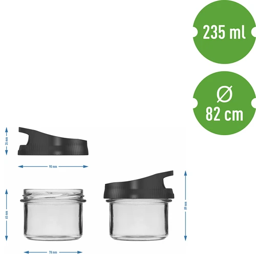 Skleněná nádoba 235 ml, s víčkem k zavěšení - 5