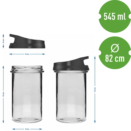 Skleněná nádoba 545 ml, s víčkem k zavěšení - 5