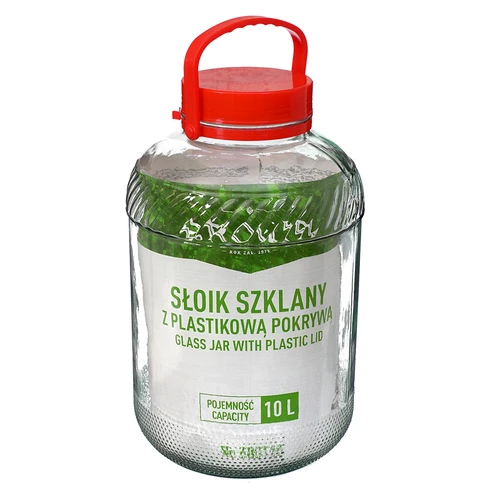 Sklenice 10 L s plastovým víkem - 4
