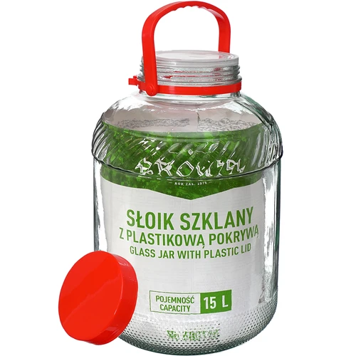 Sklenice 15 L s plastovým víkem - 3