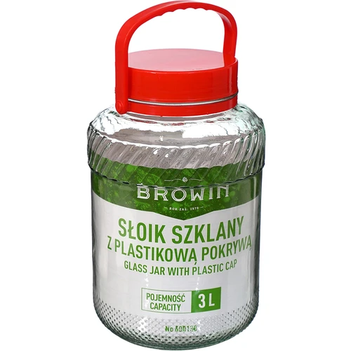 Sklenice 3 L s plastovým víkem - 3