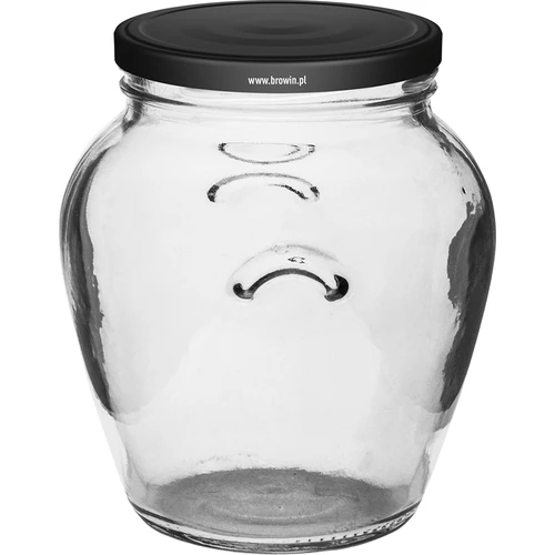 Sklenice Amfora 580 ml (fi 82) s černým víčkem 6 ks - 2