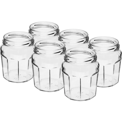 Sklenice Konfitura 230ml s černým víčkem fi63/4 - 6ks - 4