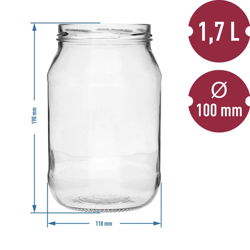 Sklenice TO 1,7L fi 100 - 6 ks. - 5