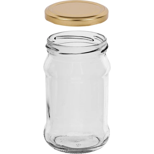 Sklenice TO 300 ml se zlatým víčkem fi 66 - 6ks. - 3