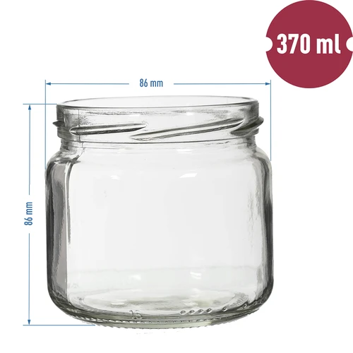 Sklenice TO 370 ml s barevným víčkem fi82/6- 6 ks. - 4
