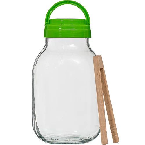 Sklenice TO 4 L s plastovým víčkem + kleště fi 100