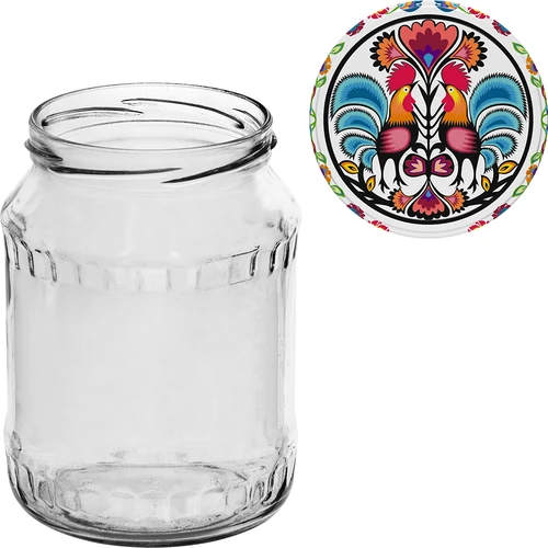 Sklenice TO 720 ml s barevným víčkem fi 82/6 - 6 ks - 8