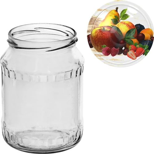 Sklenice TO 720 ml s barevným víčkem fi 82/6 - 6 ks - 9